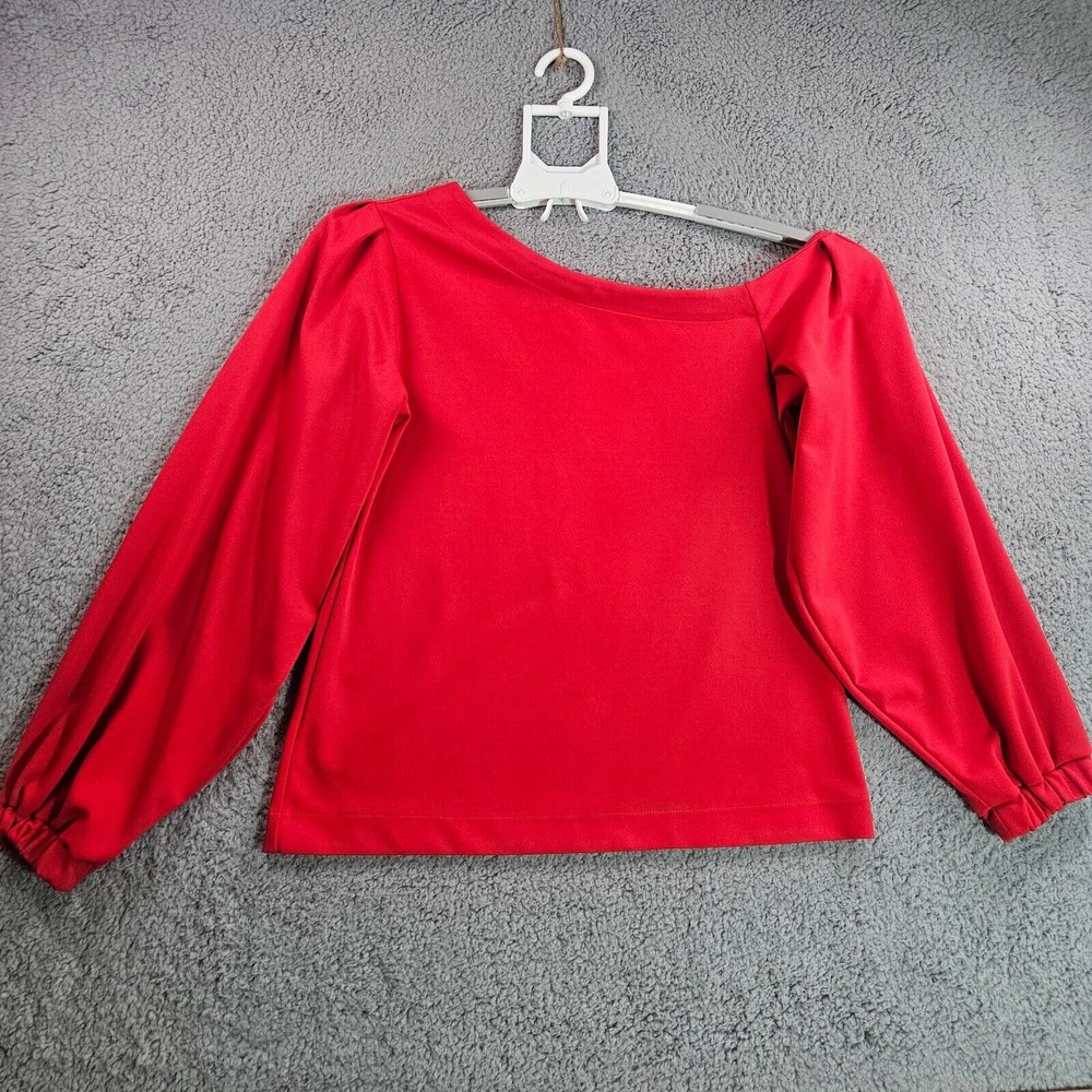 Banana Republic Top Blouse Womens Small‎ Cold Shoulder Red - S